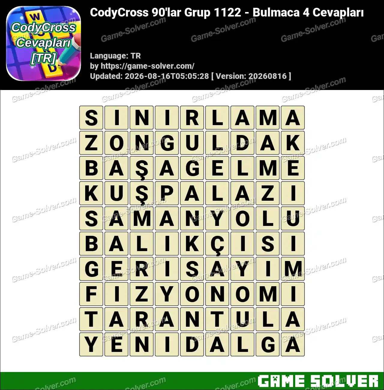 CodyCross 90’lar Grup 1122 – Bulmaca 4 Cevapları